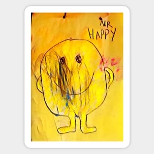 Mr  Happy Sticker